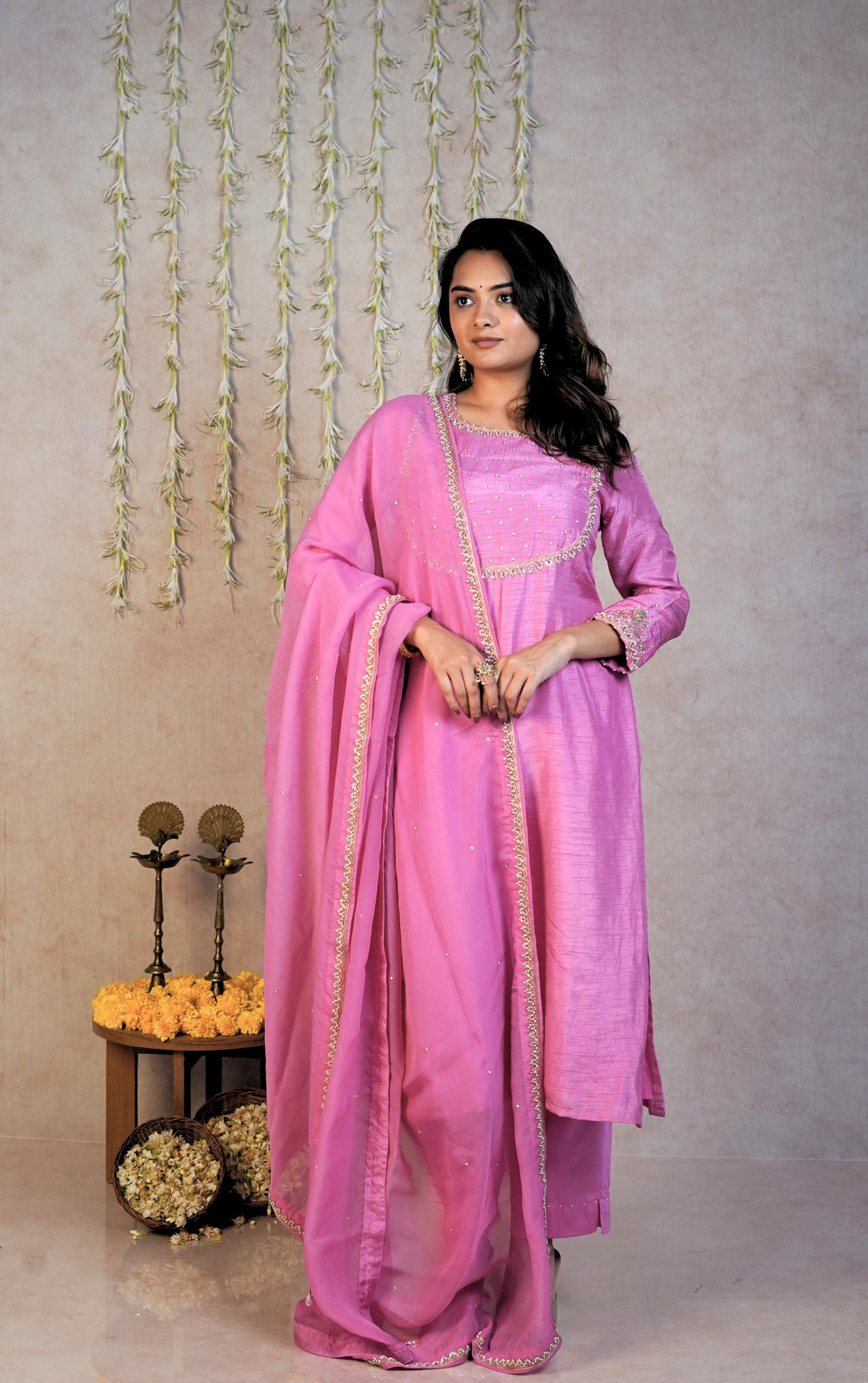 Gulbano Festive Kurta Set - Bubble Pink