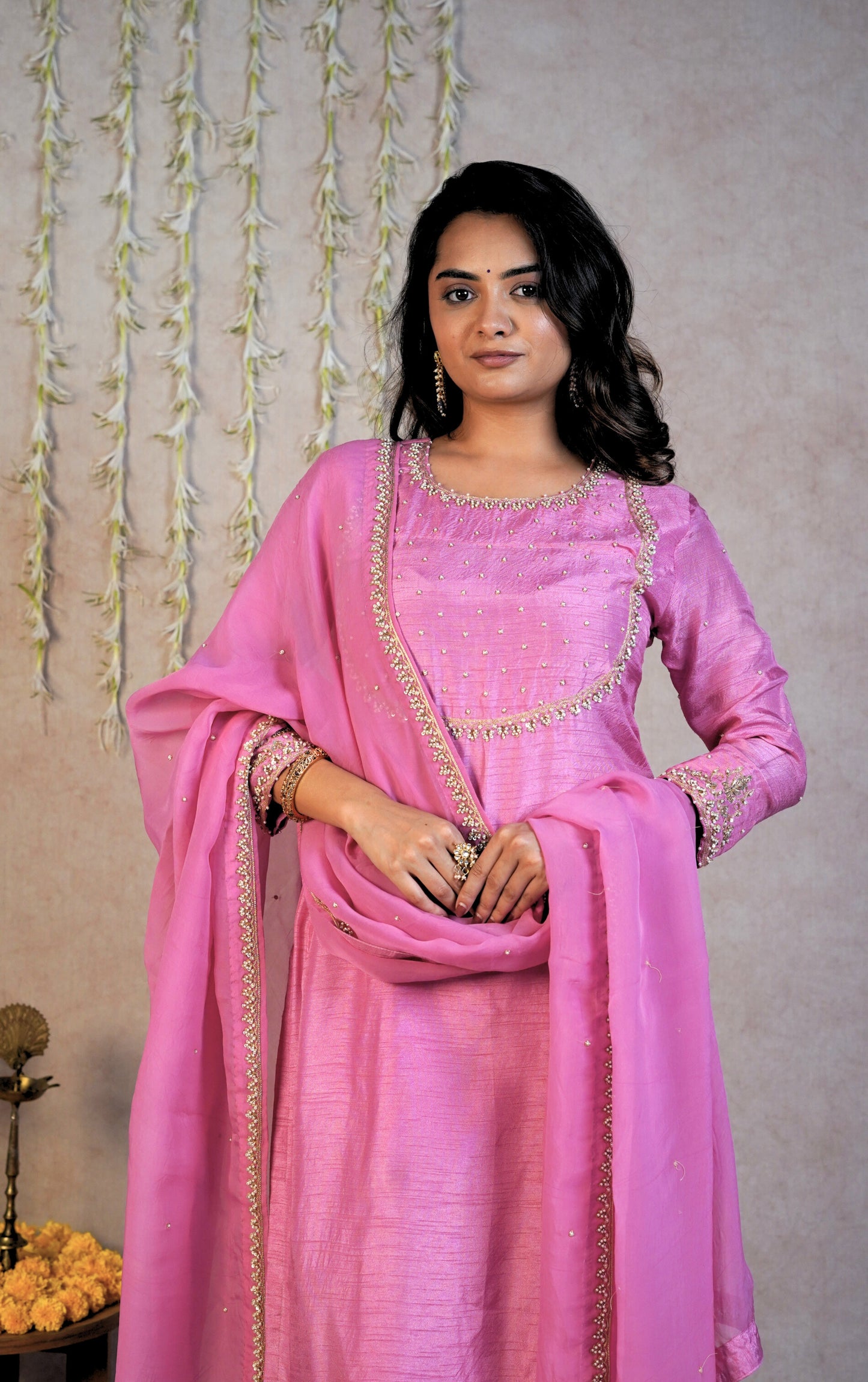 Gulbano Festive Kurta Set - Bubble Pink