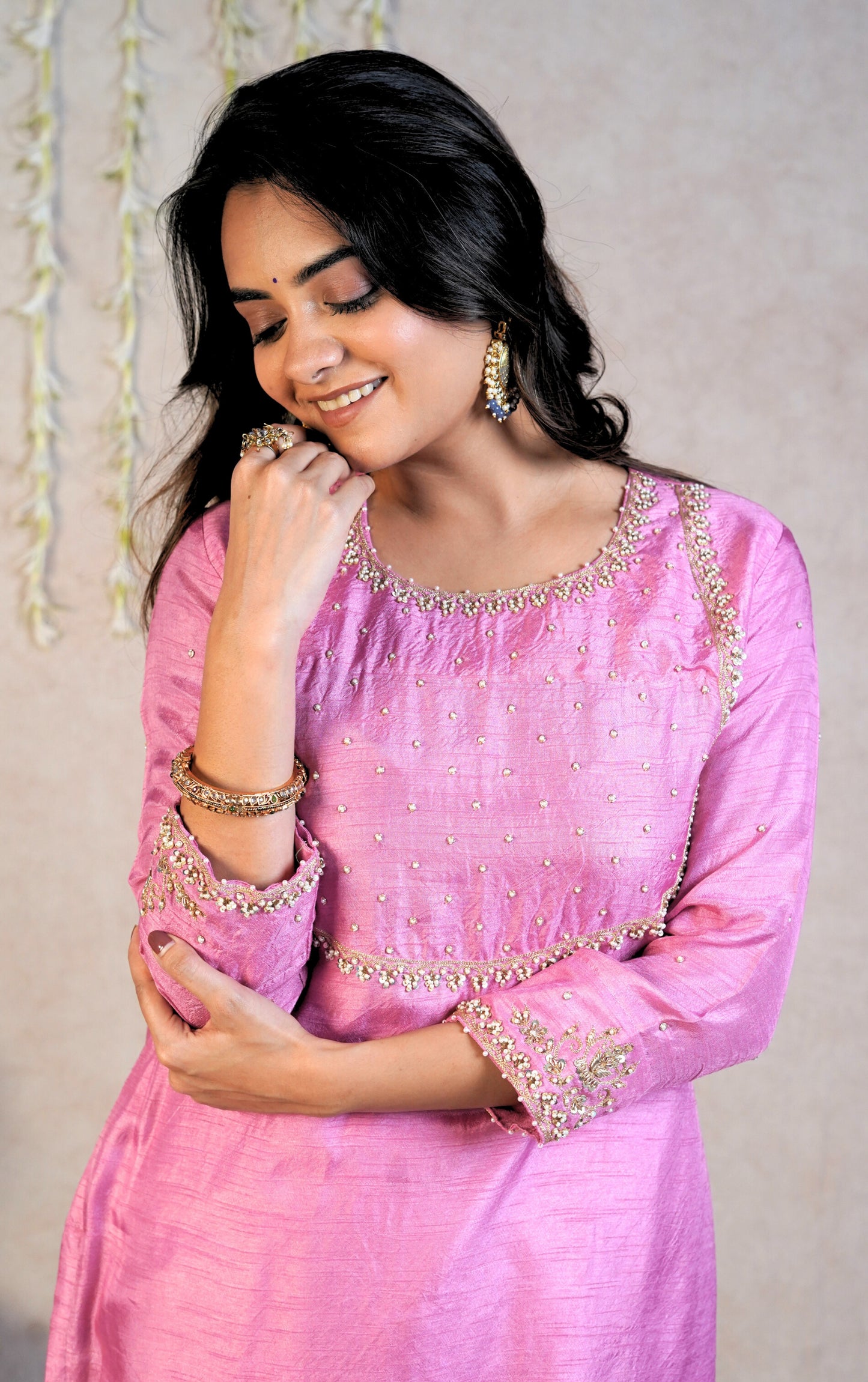 Gulbano Festive Kurta Set - Bubble Pink