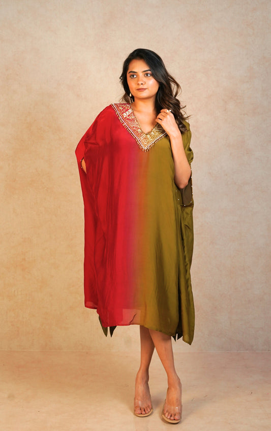 Luna Kaftan Set - Olive