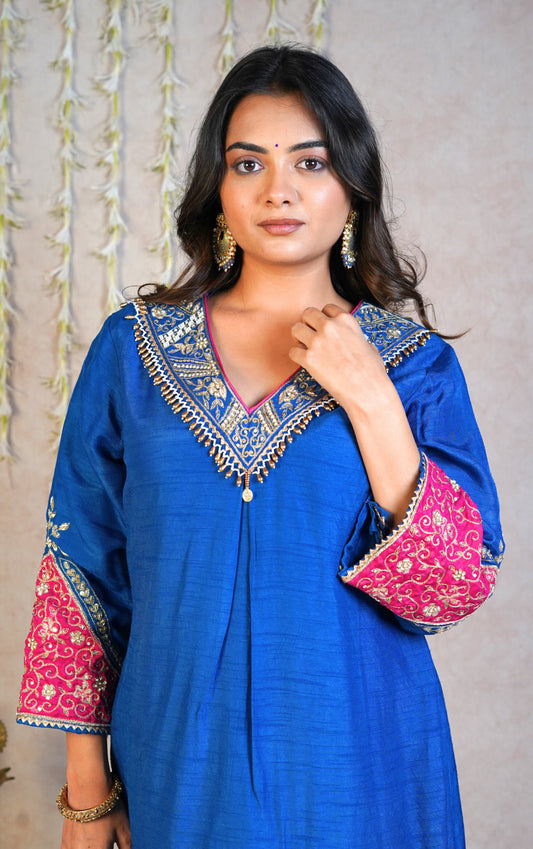 Noor festive Kurta Set - blue