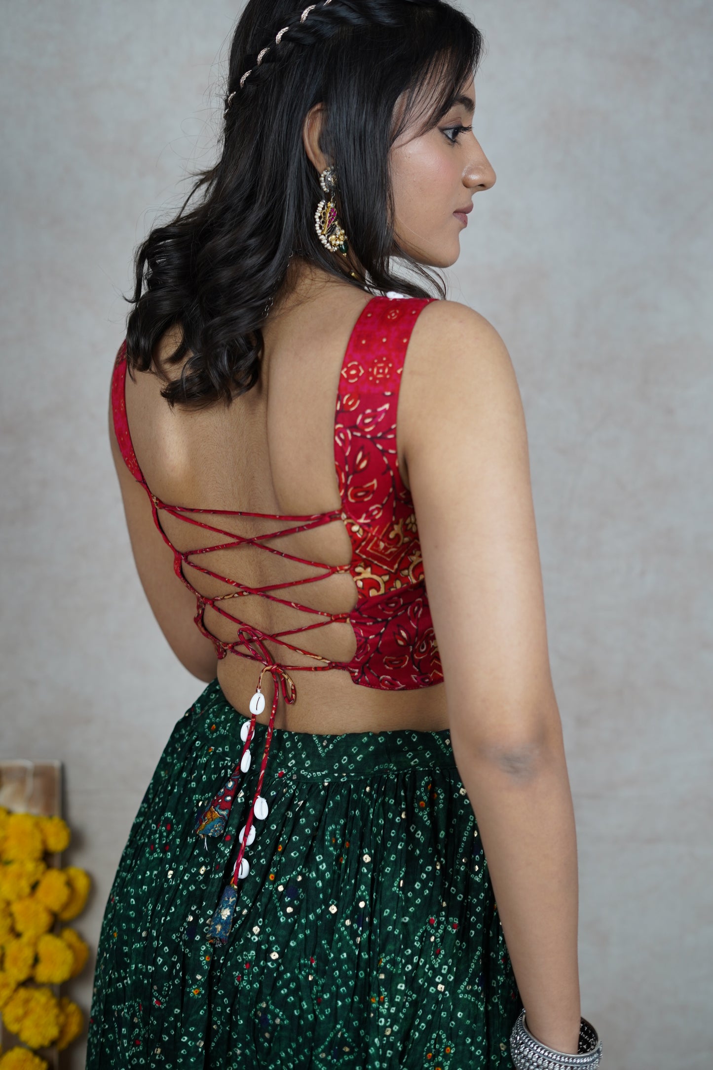 Fitoor bandhani choli set