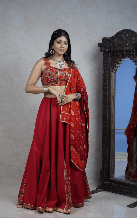 Raktgulaab choli set