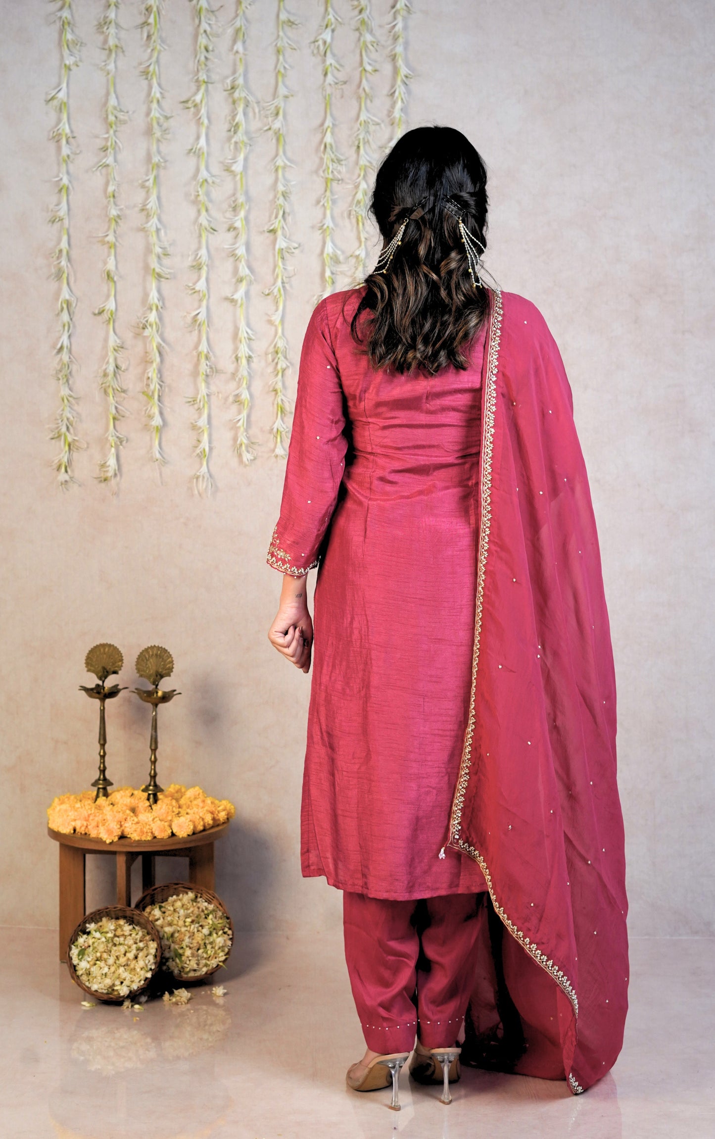 Gulbano Festive Kurta Set - Carrot