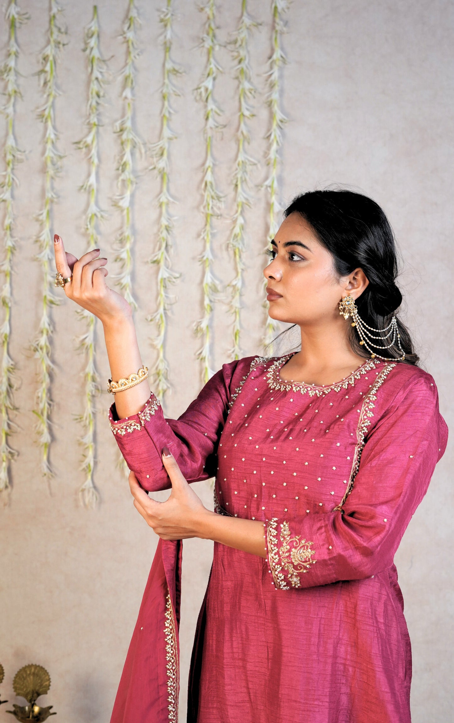 Gulbano Festive Kurta Set - Carrot