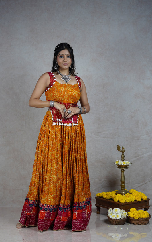 Fitoor bandhani choli set