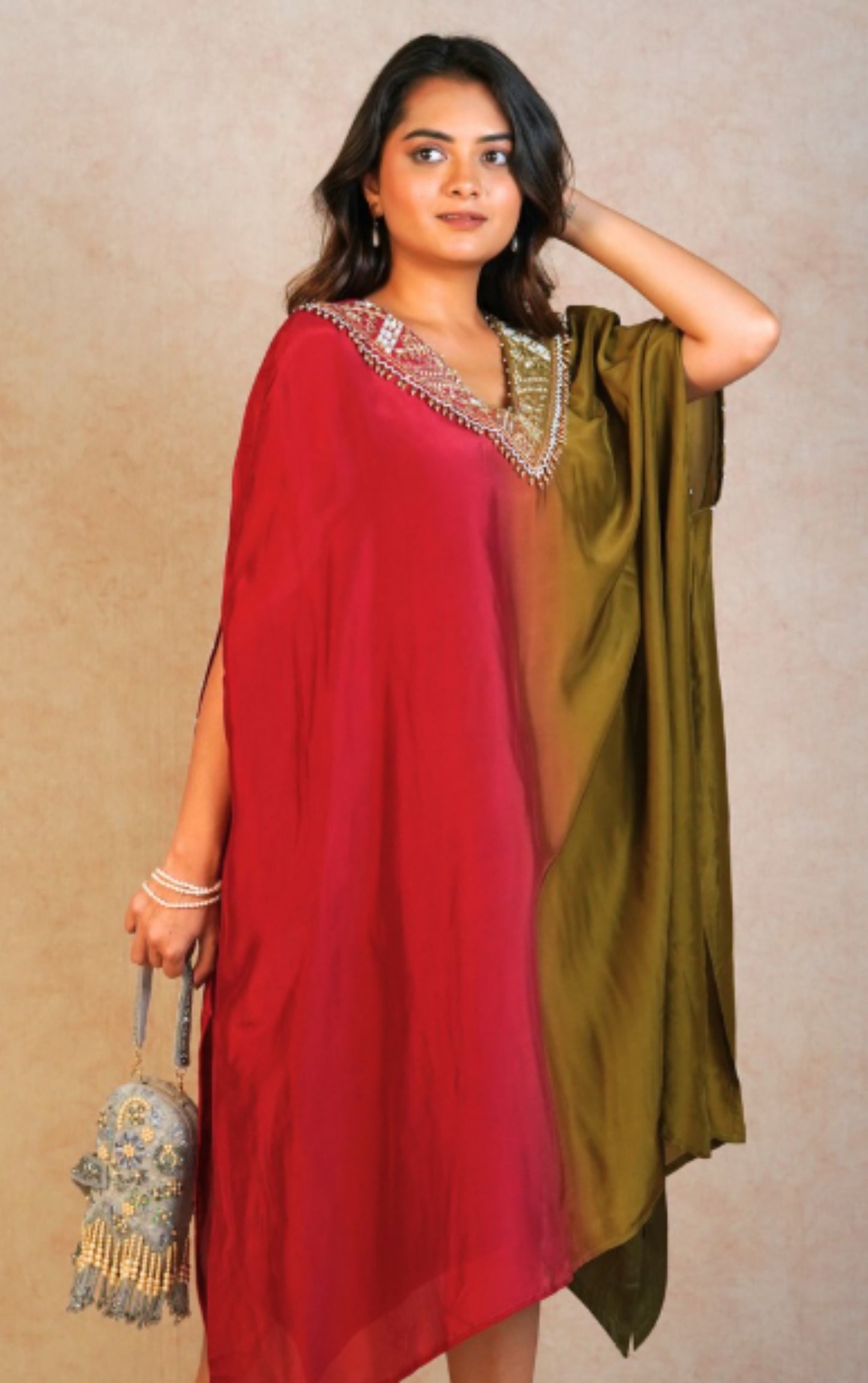 Luna Kaftan Set - Olive