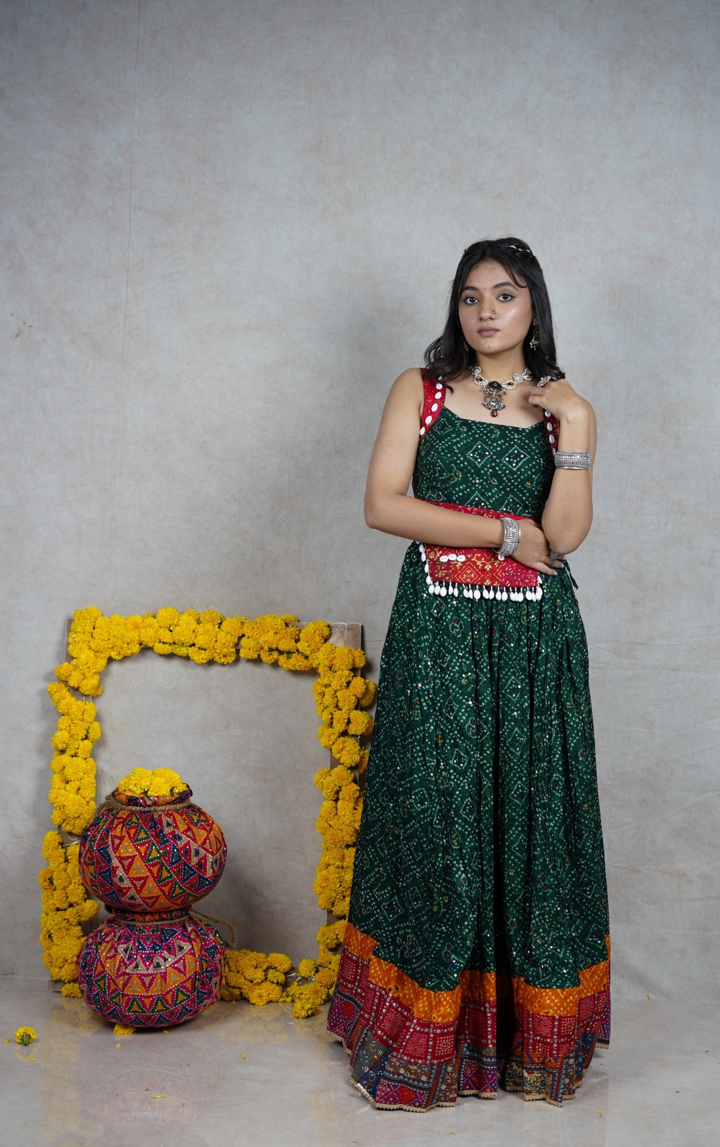 Fitoor bandhani choli set