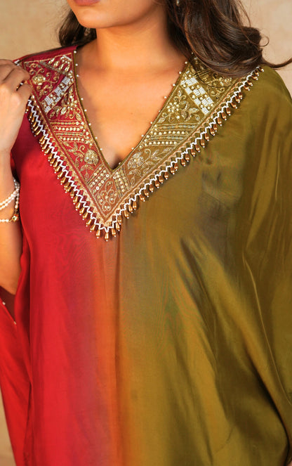 Luna Kaftan Set - Olive