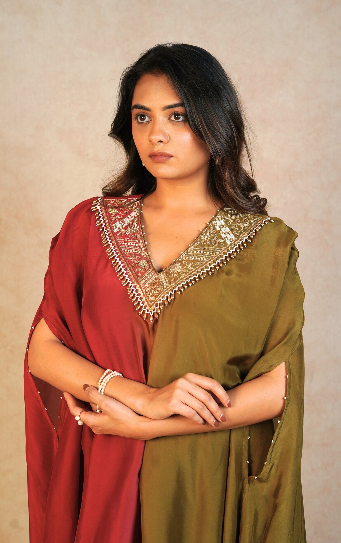 Luna Kaftan Set - Olive