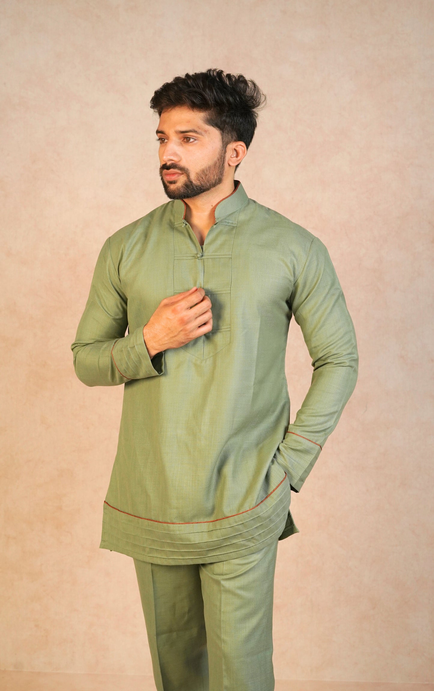 Zehn kurta set - Olive