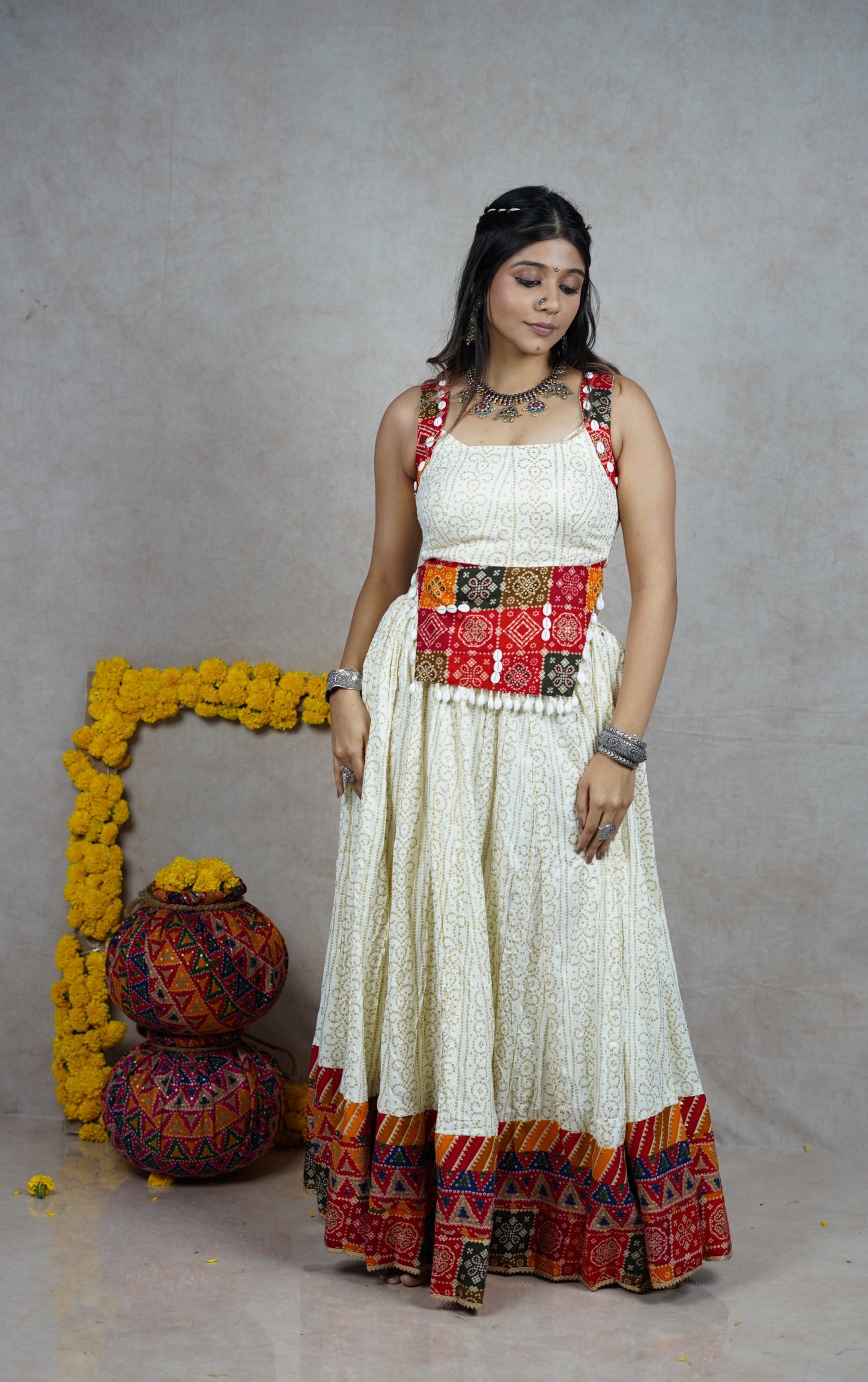 Fitoor bandhani choli set