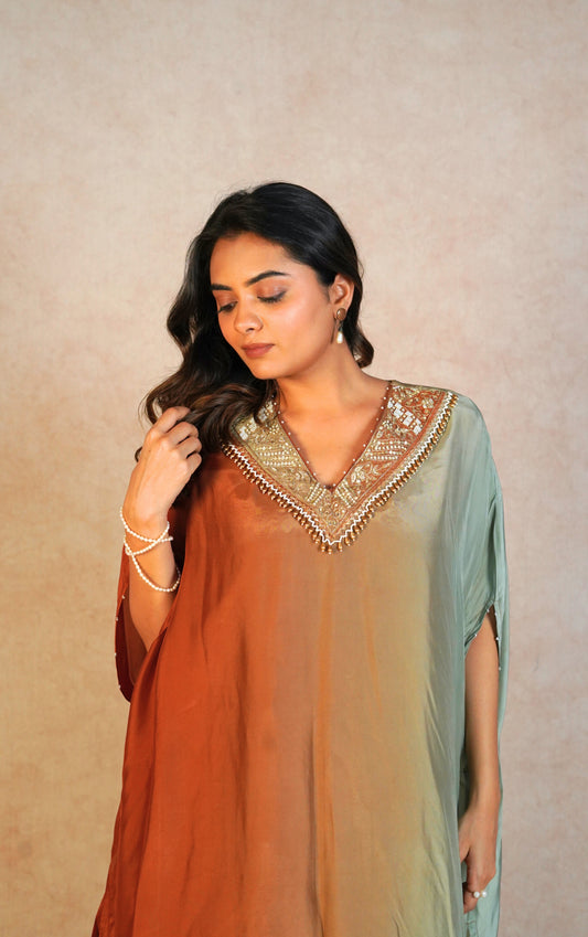 Luna Kaftan Set - Brown