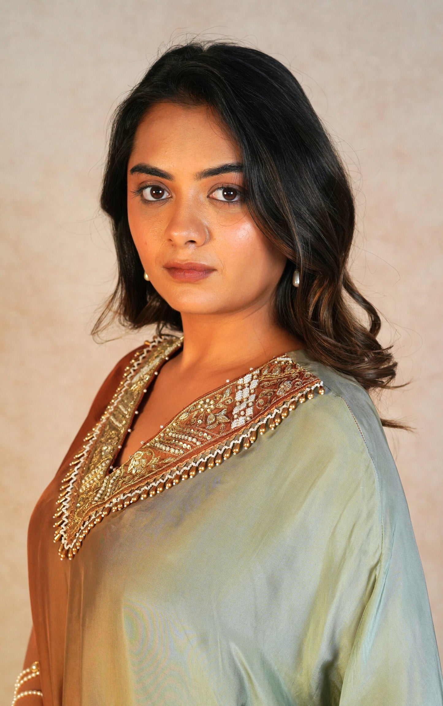 Luna Kaftan Set - Brown