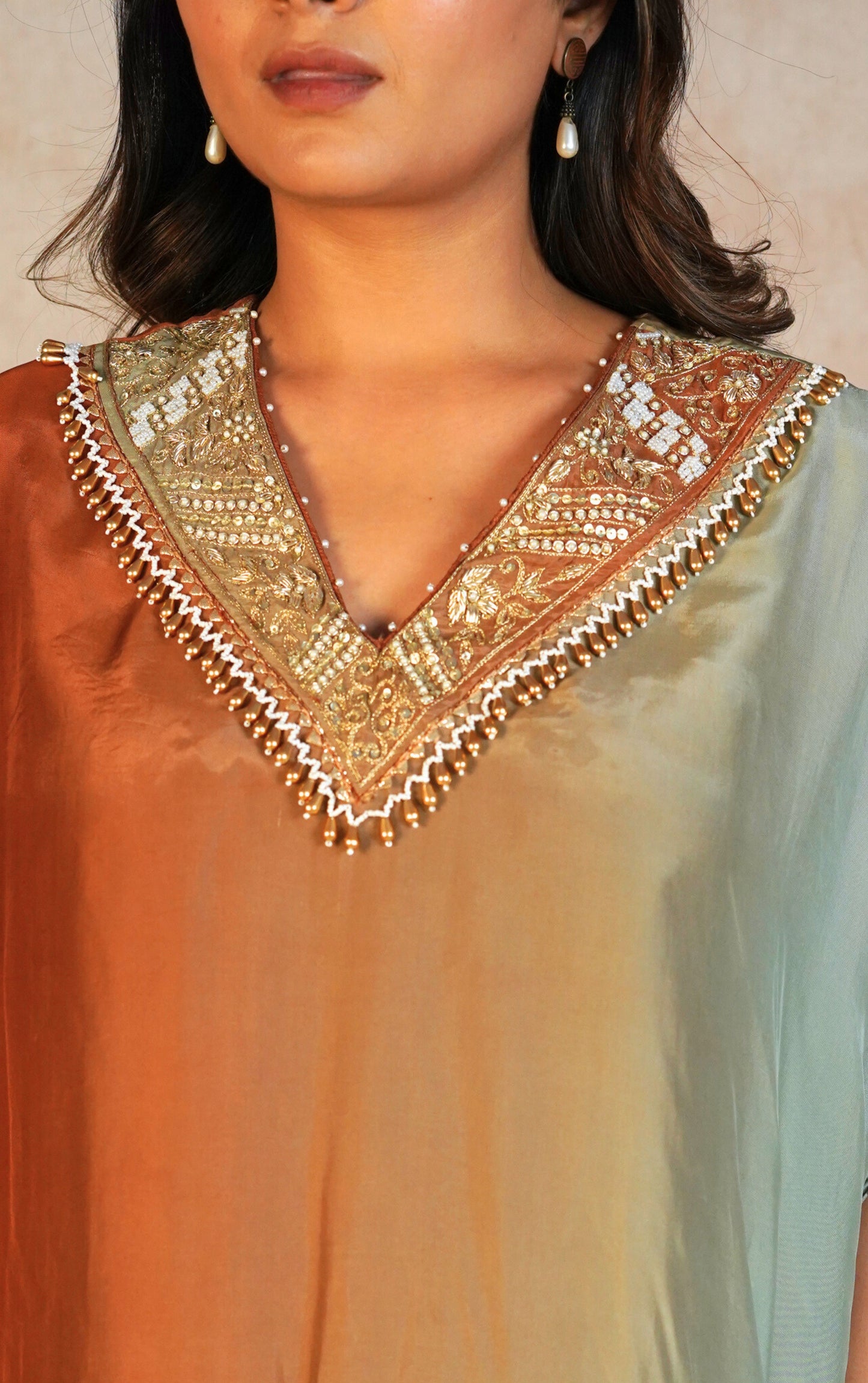 Luna Kaftan Set - Brown