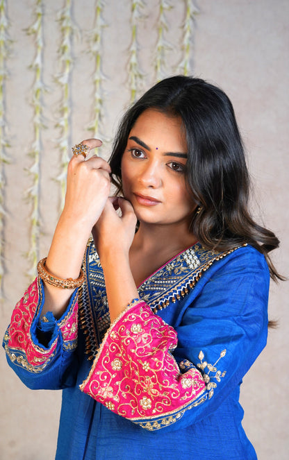 Noor festive Kurta Set - blue