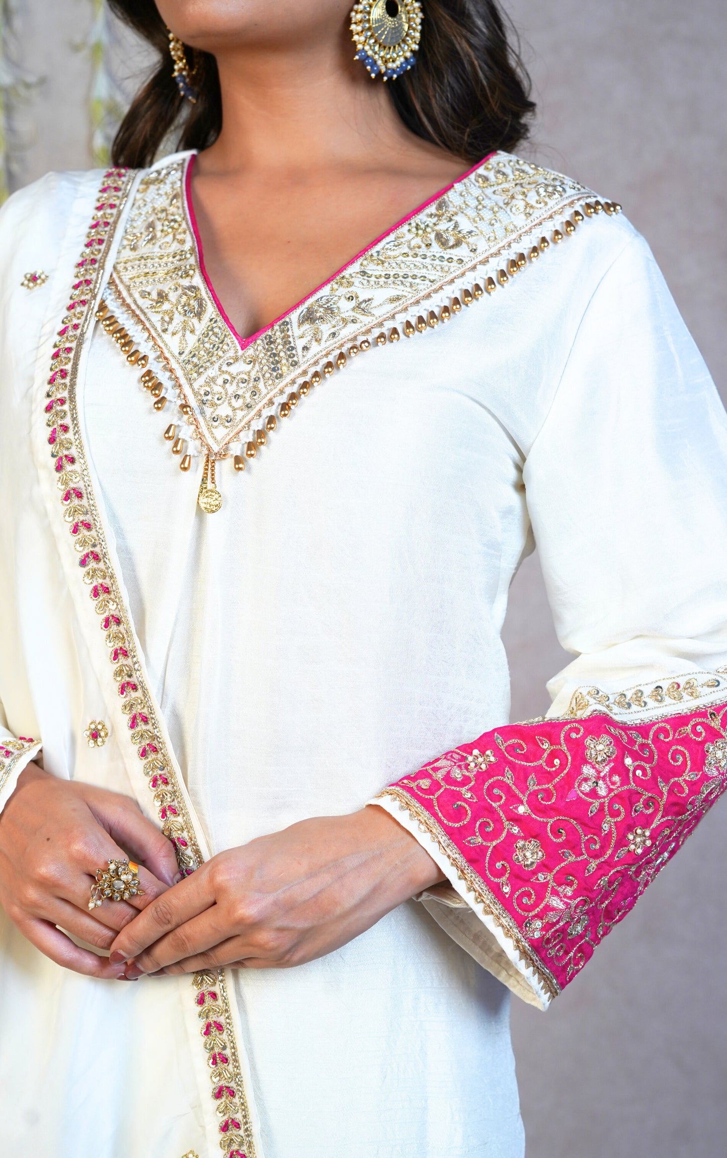 Noor festive Kurta Set - White