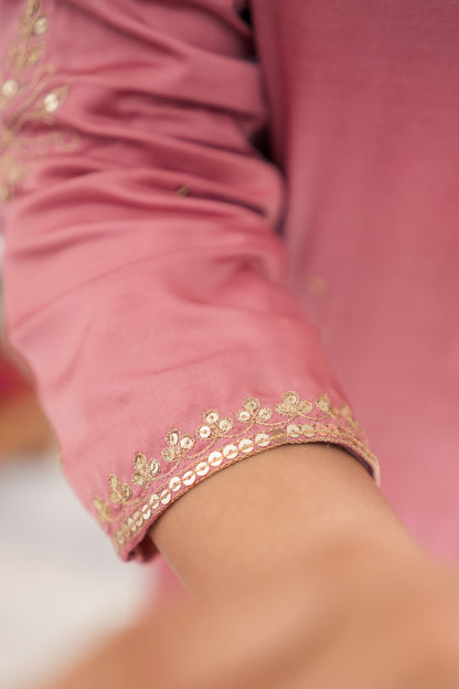 Elira kurta set - baby pink