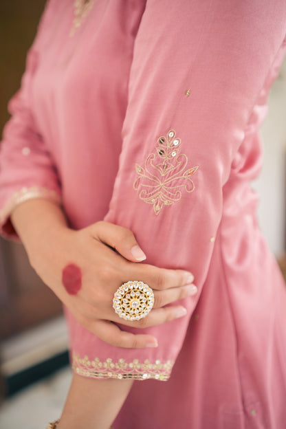 Elira kurta set - baby pink