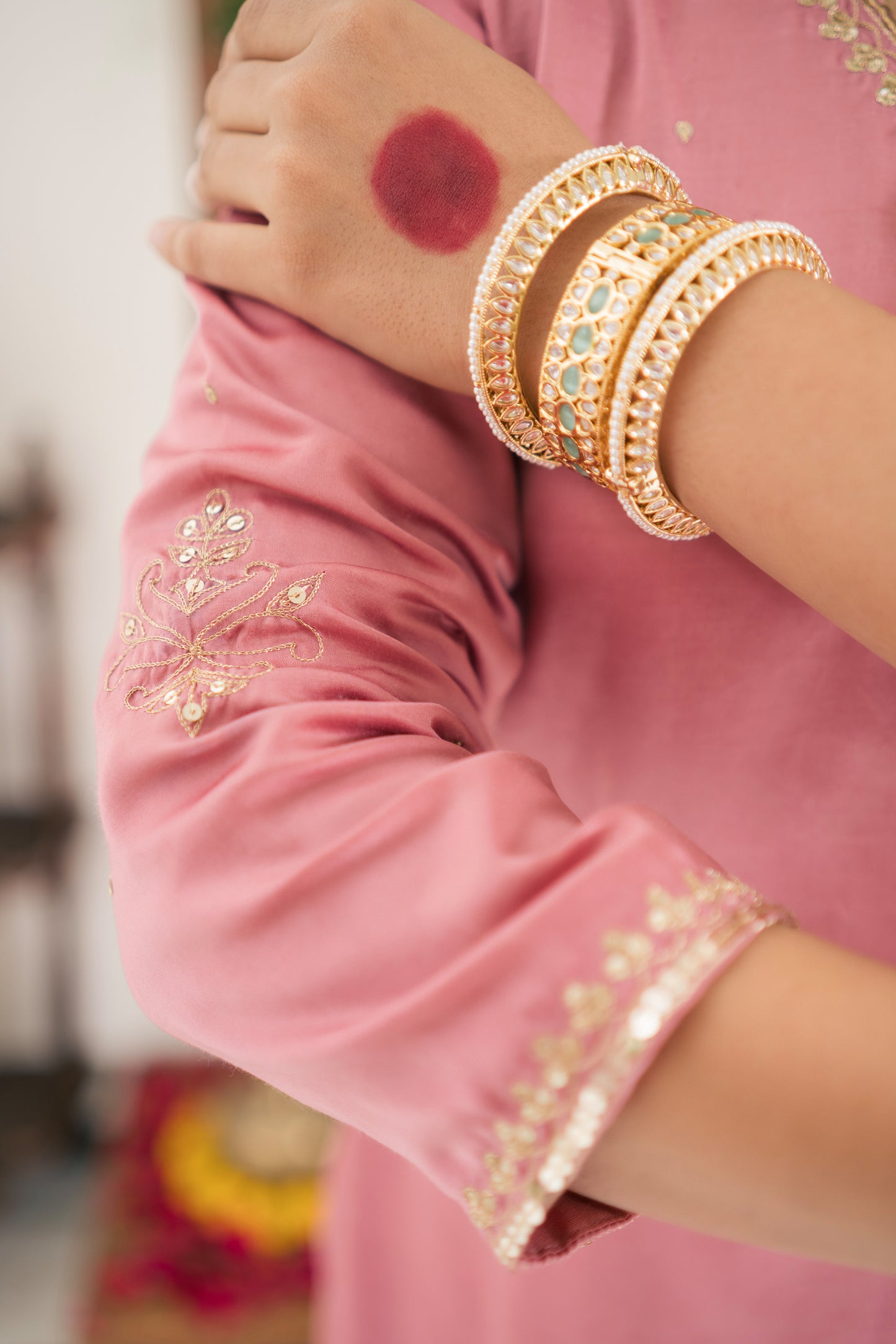 Elira kurta set - baby pink