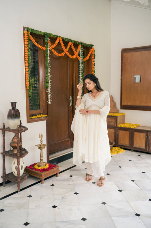 Amaira kurta set - white