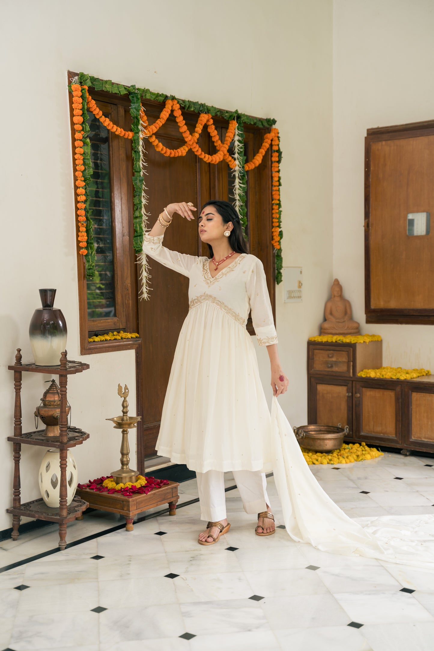 Amaira kurta set - white