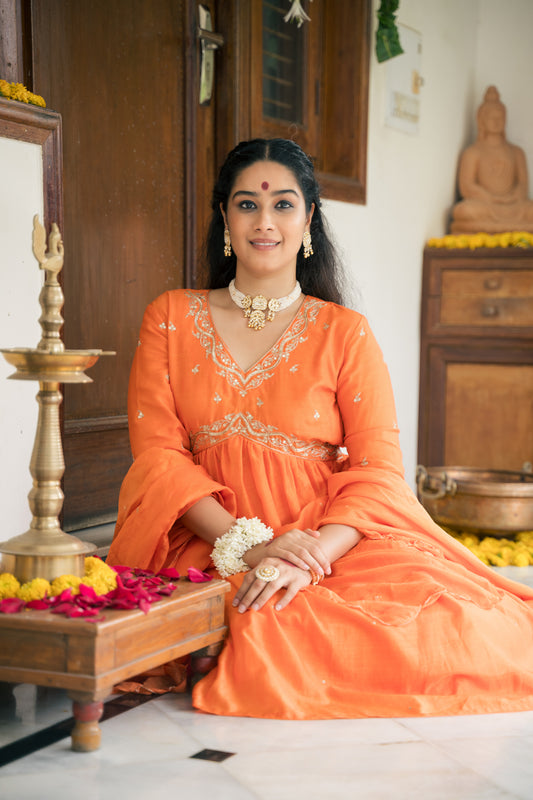 Amaira kurta set - orange