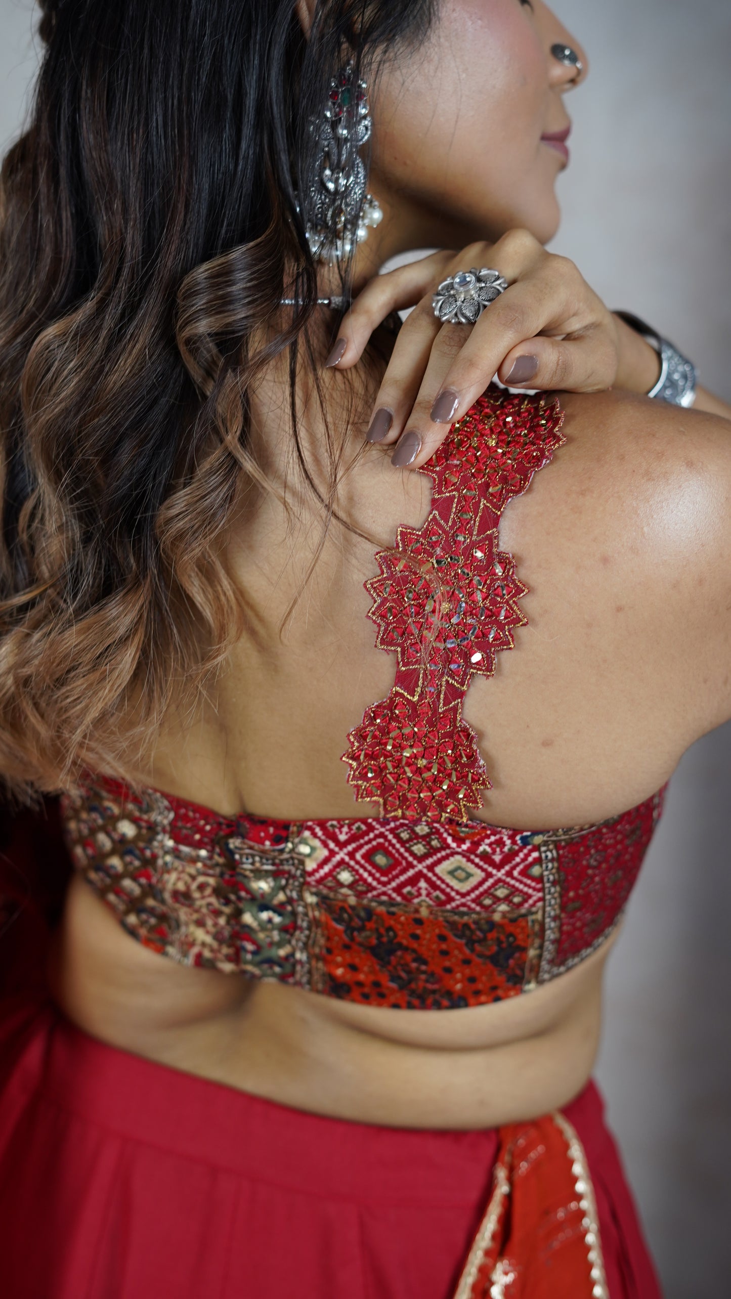 Raktgulaab choli set