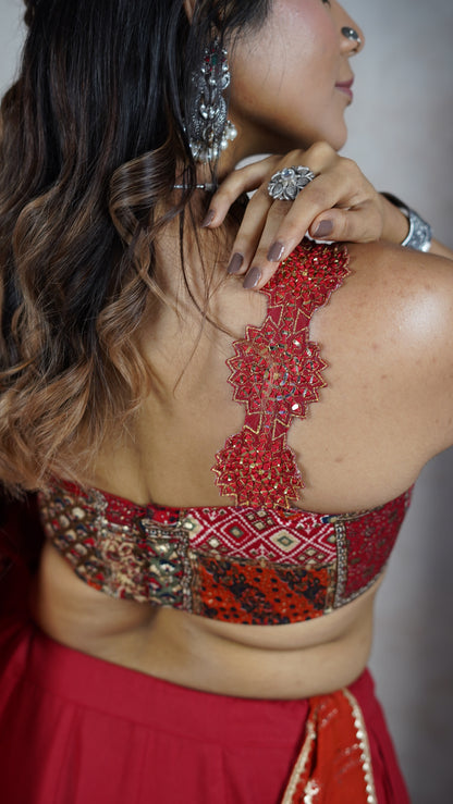 Raktgulaab choli set