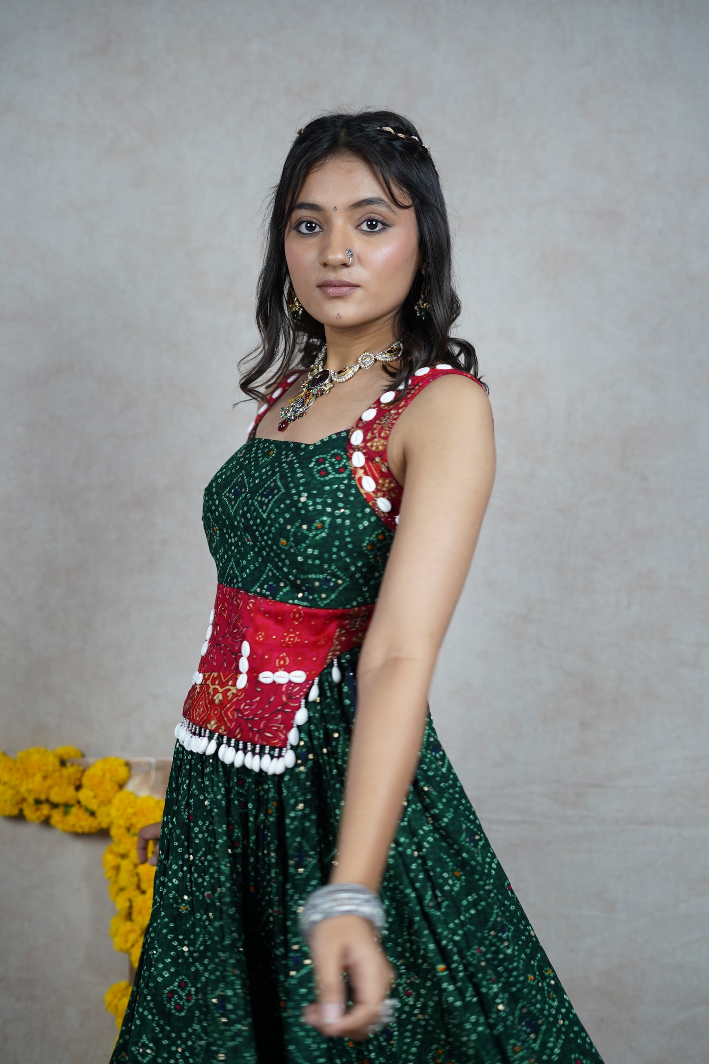 Fitoor bandhani choli set