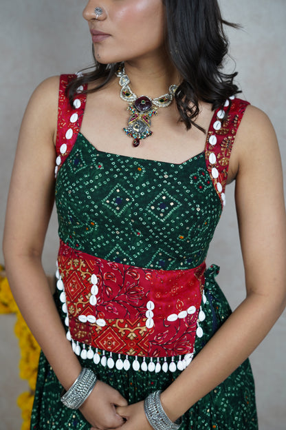 Fitoor bandhani choli set