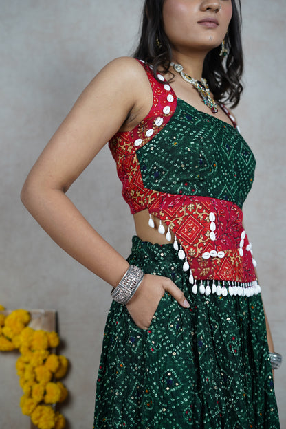 Fitoor bandhani choli set