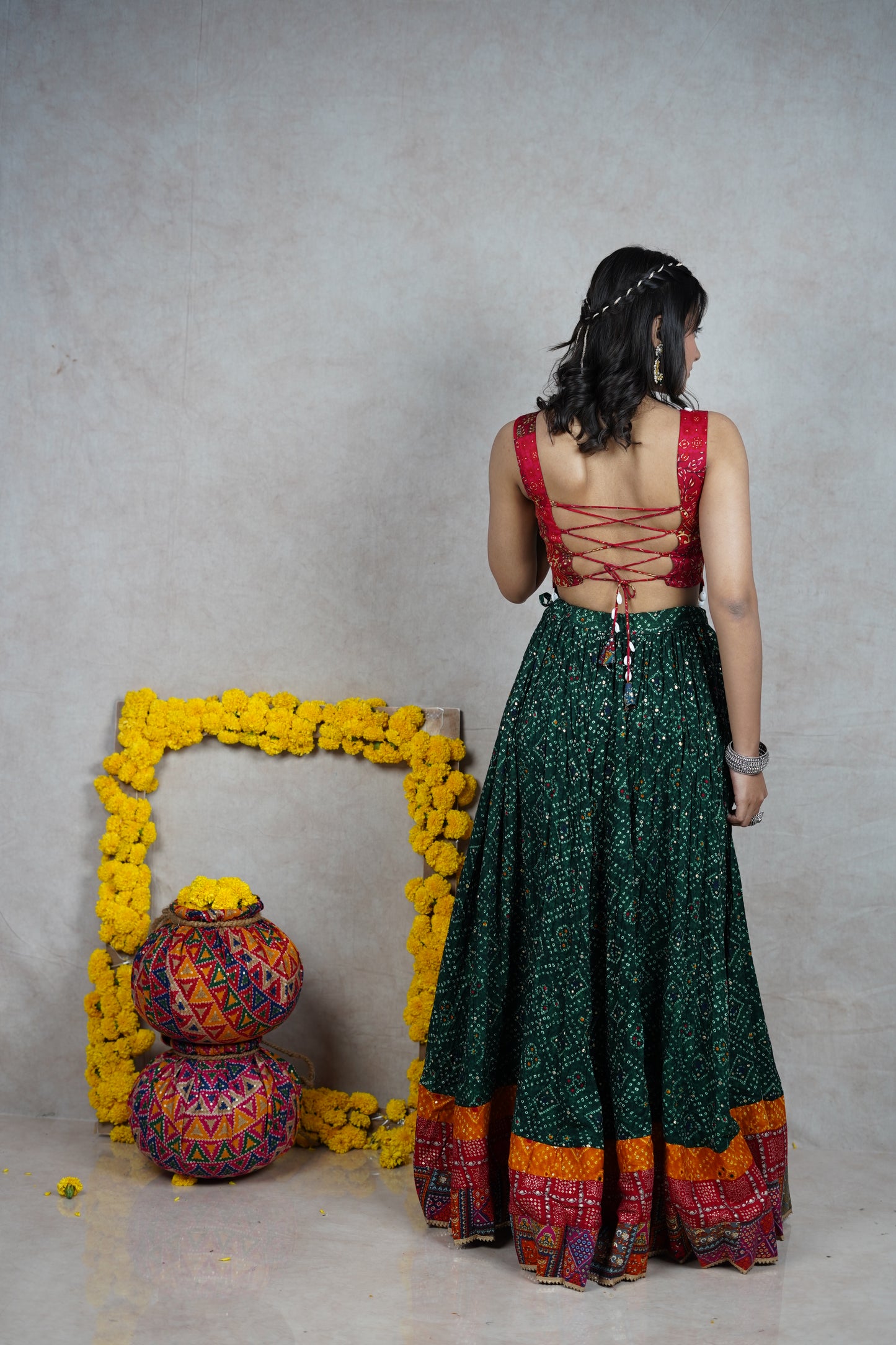 Fitoor bandhani choli set