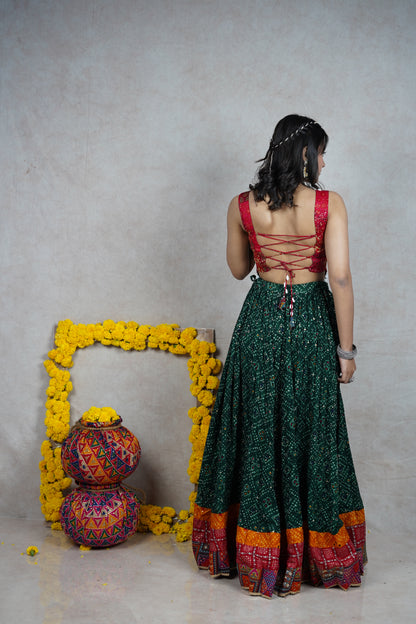 Fitoor bandhani choli set