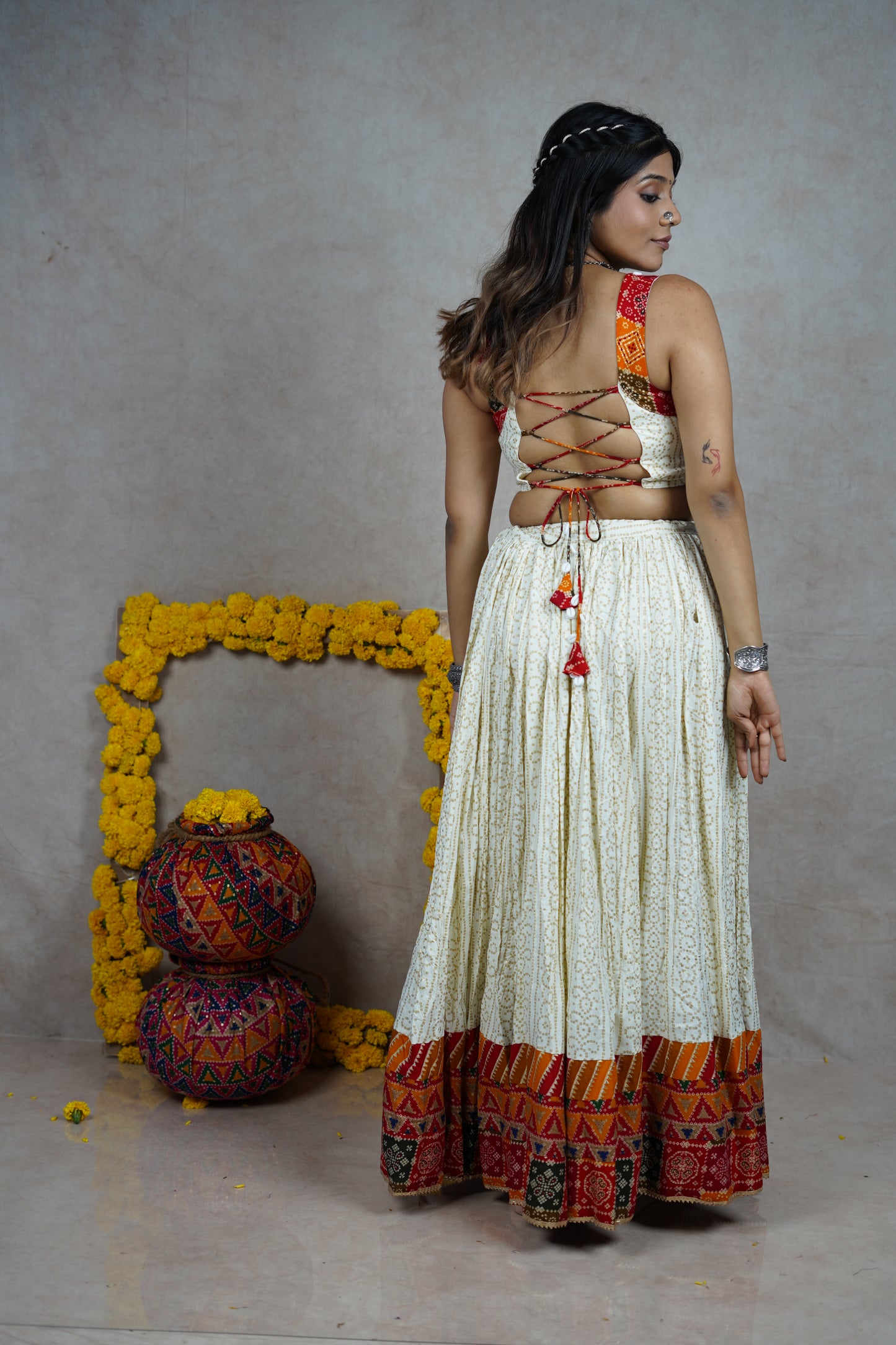 Fitoor bandhani choli set