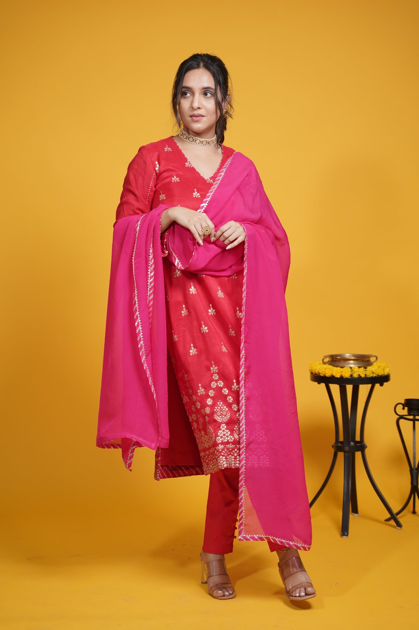 Gulbaahar Kurta set - pink