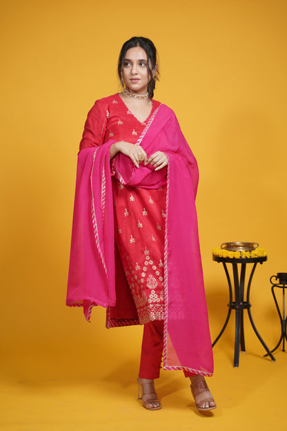 Gulbaahar Kurta set - pink