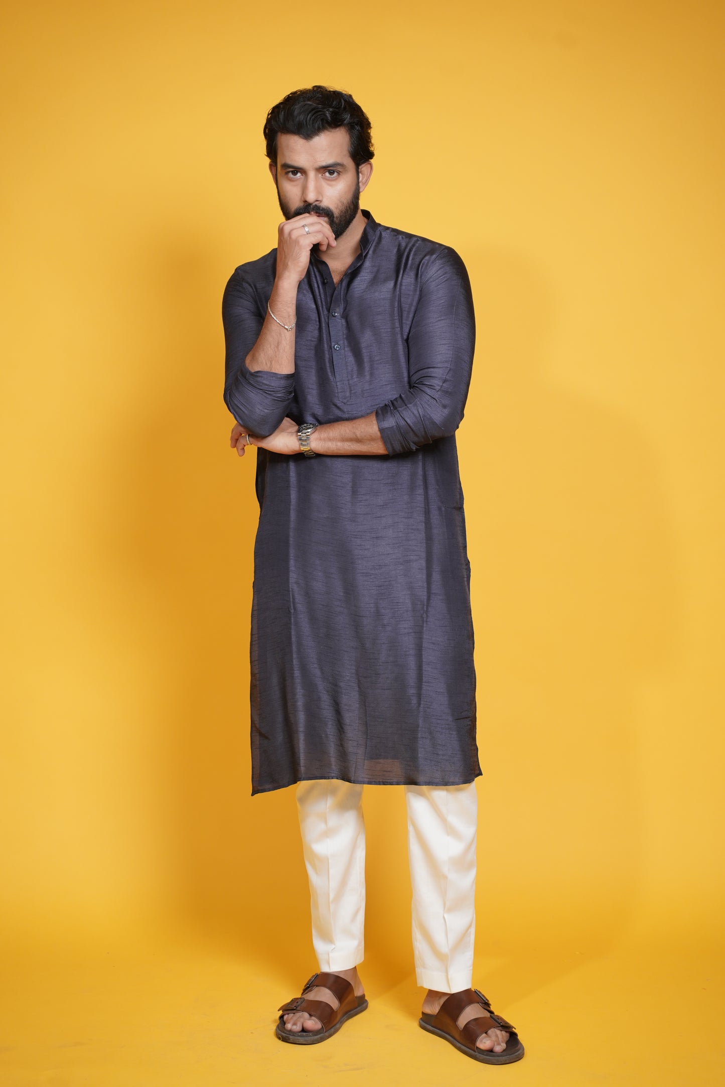 Sameer kurta set- grey