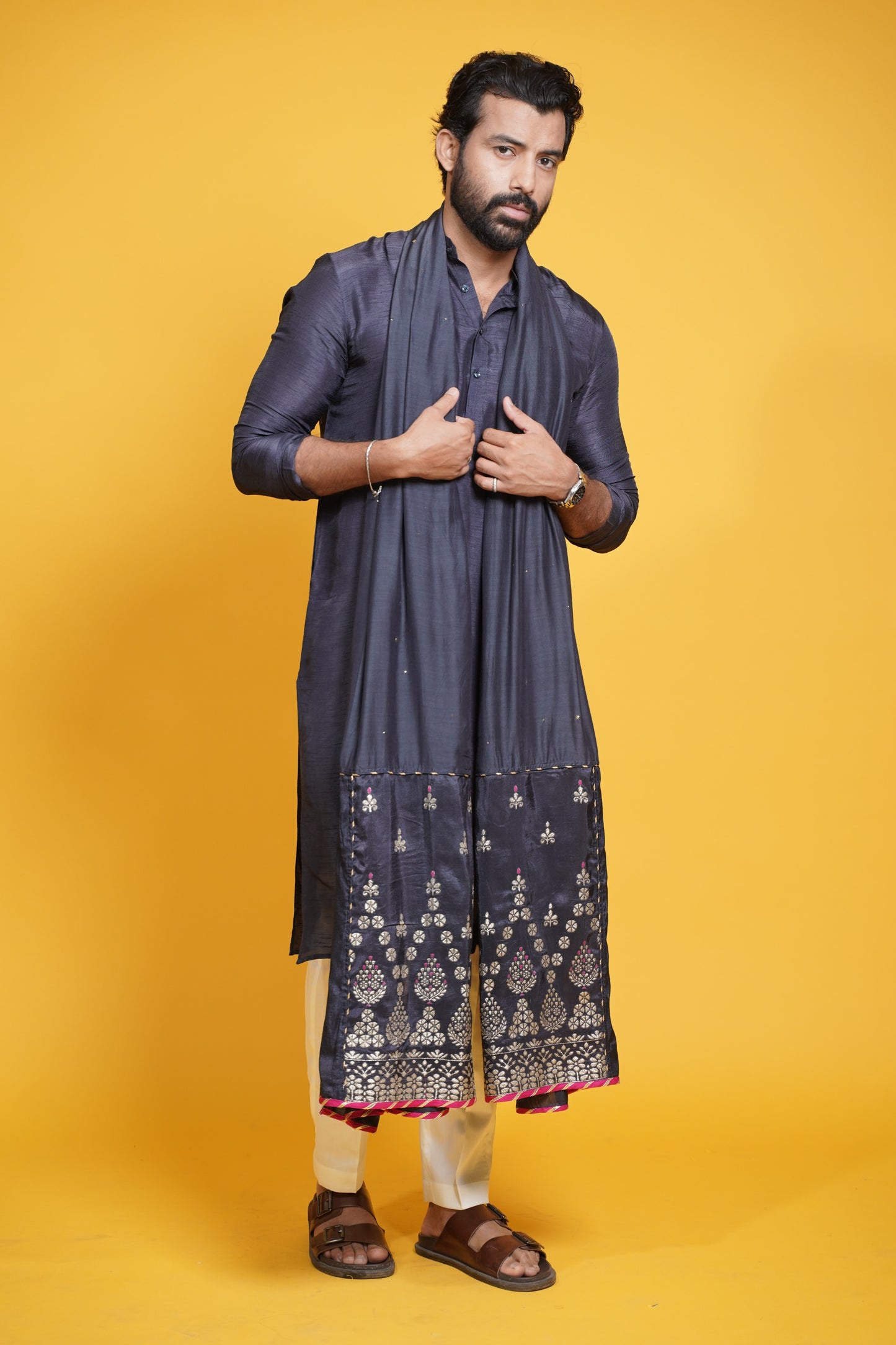 Nigam Kurta with shawl dupatta and trousers