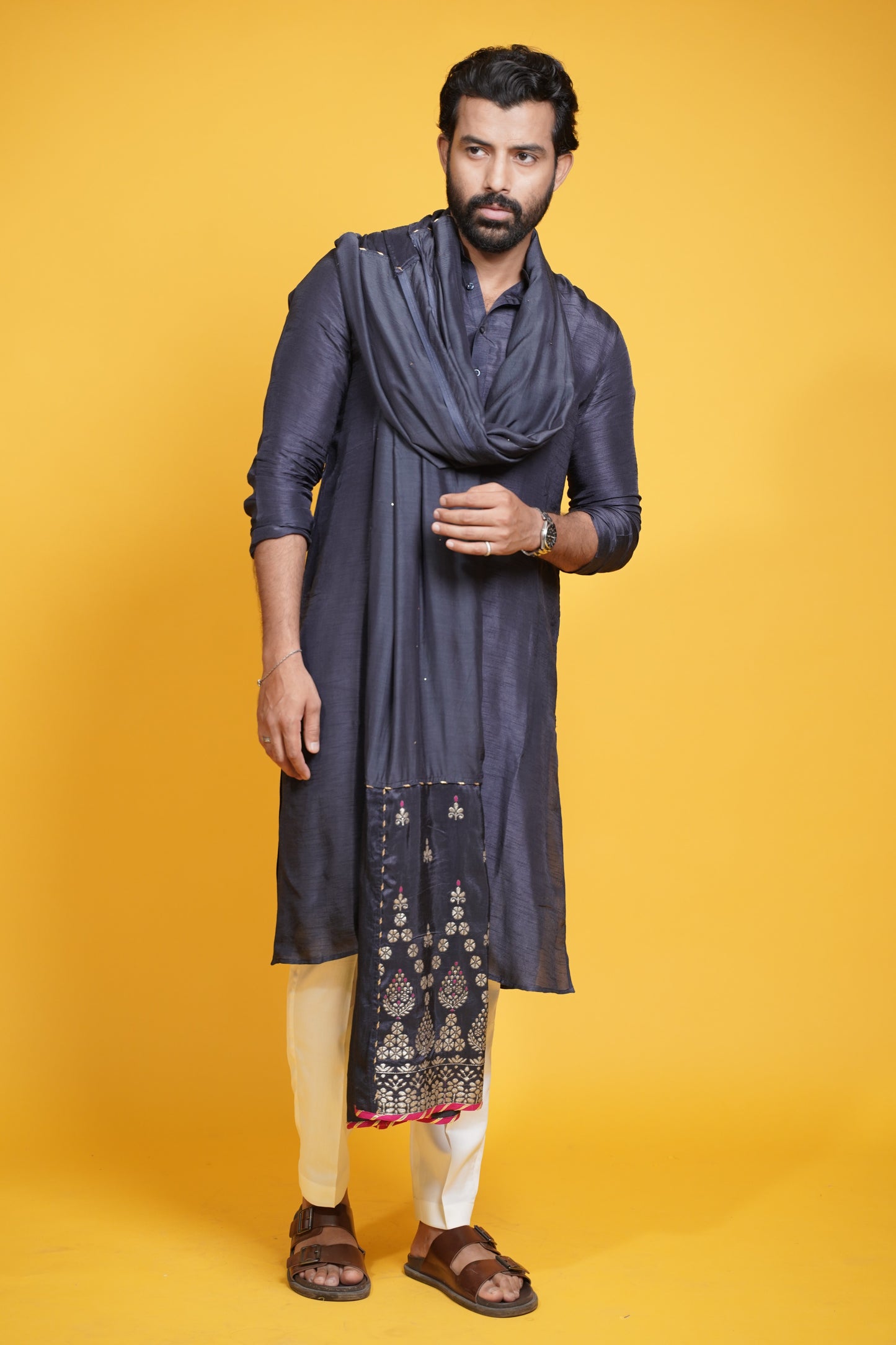 Nigam Kurta with shawl dupatta and trousers