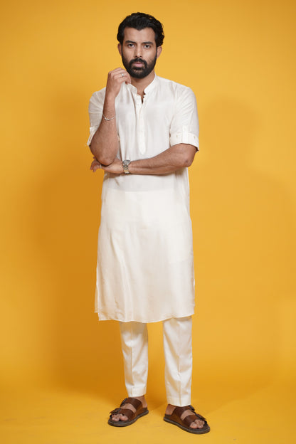 Sameer kurta set- white