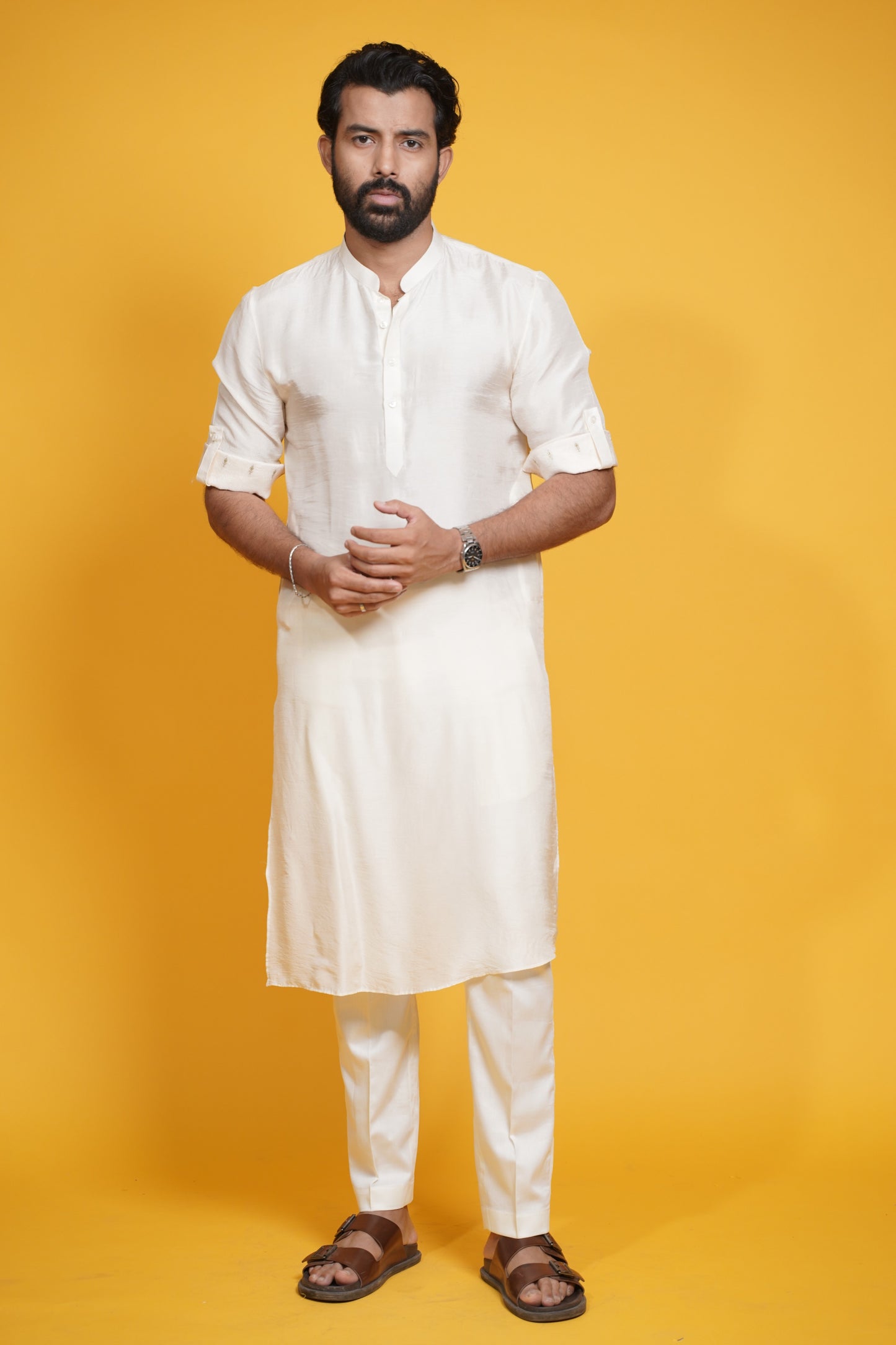 Sameer kurta set- white