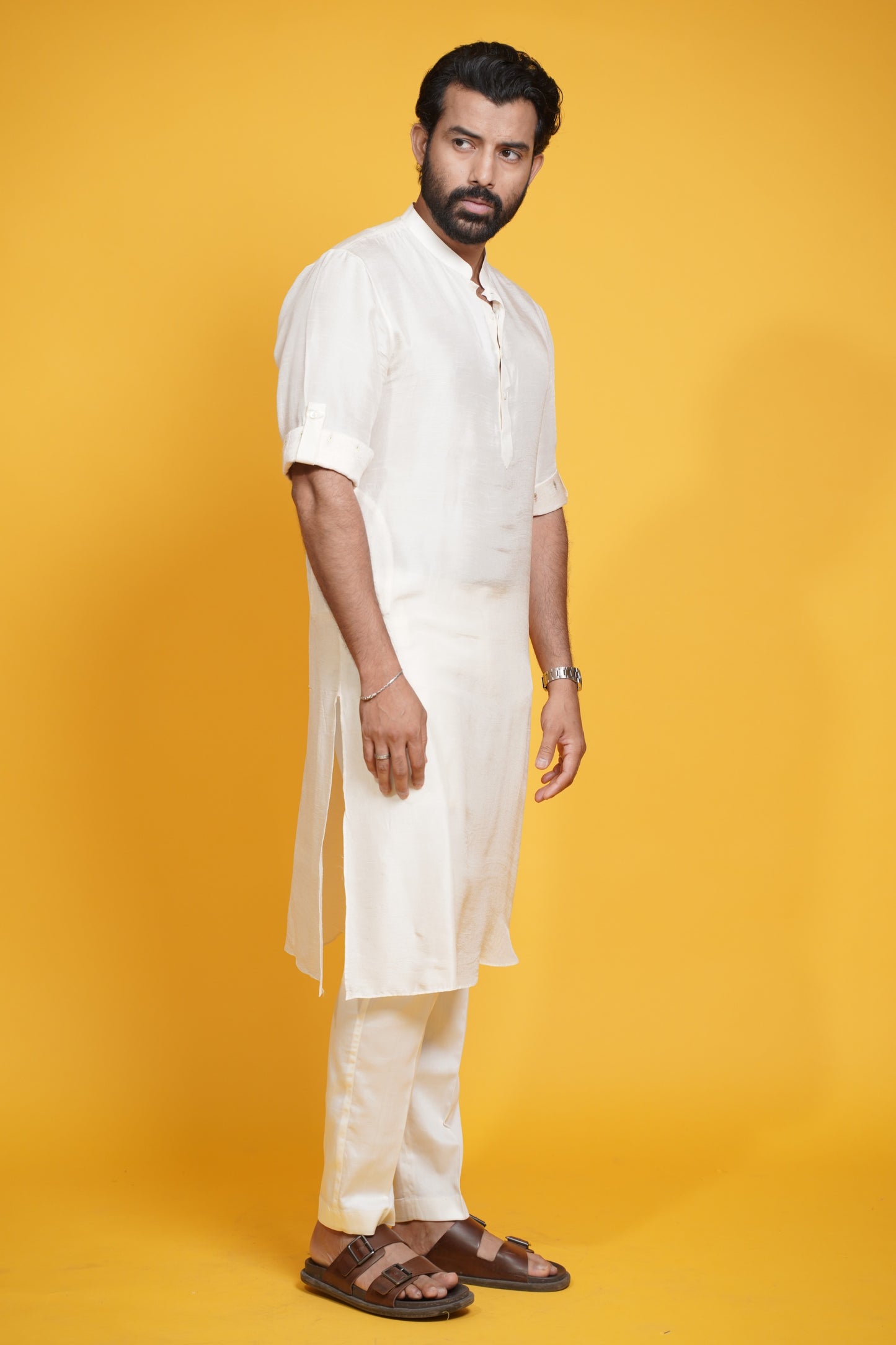 Sameer kurta set- white