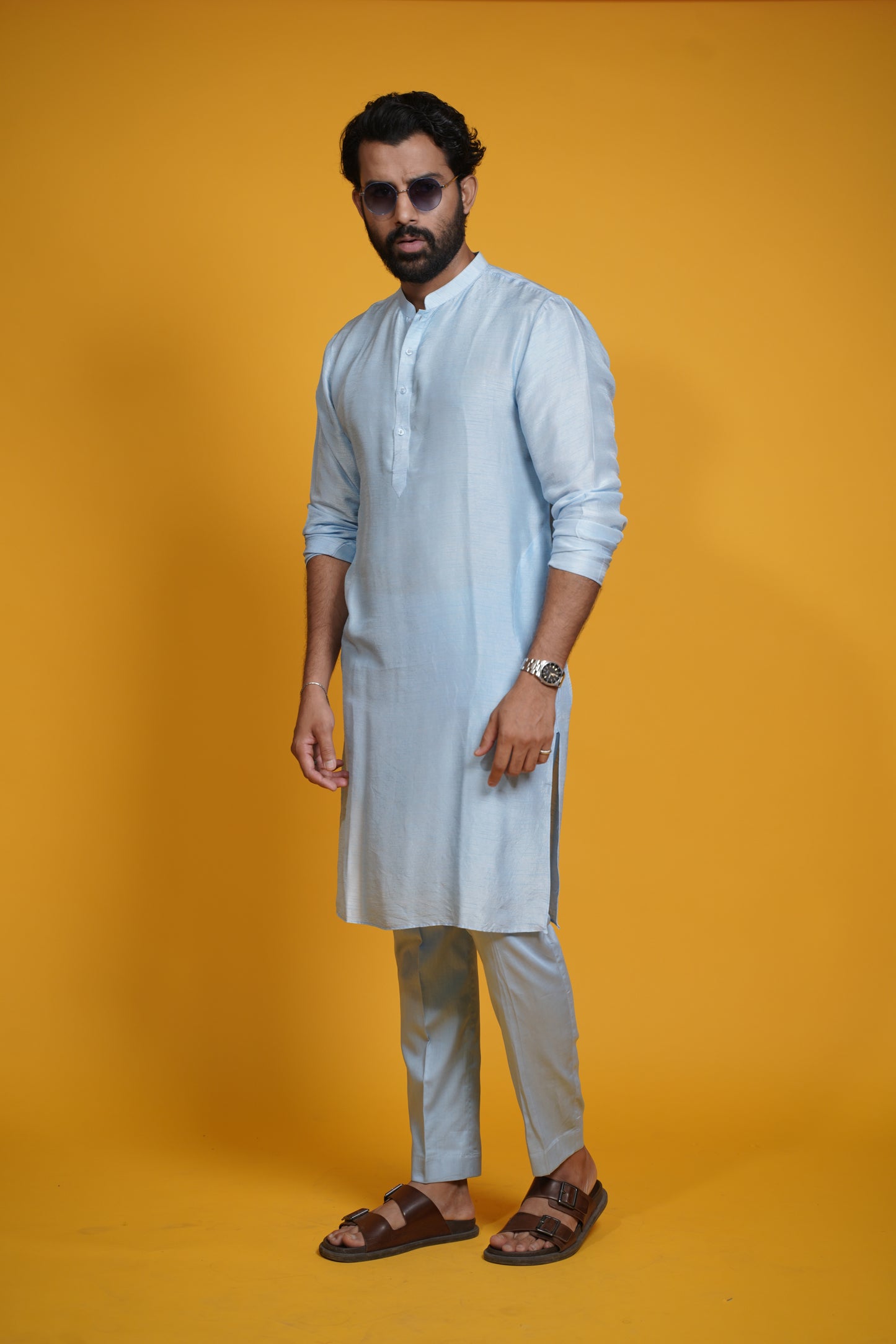 Sameer kurta set- sky