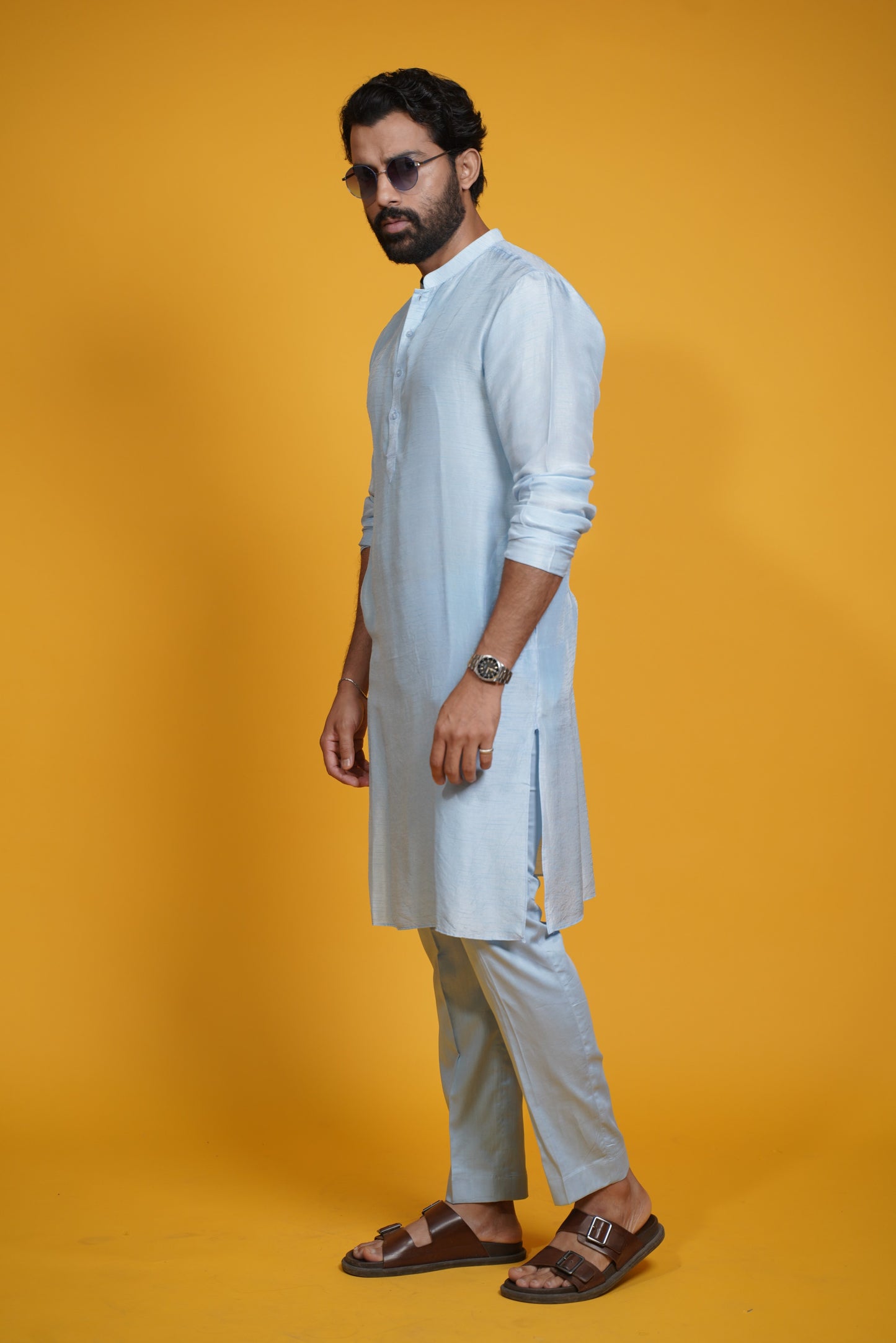 Sameer kurta set- sky