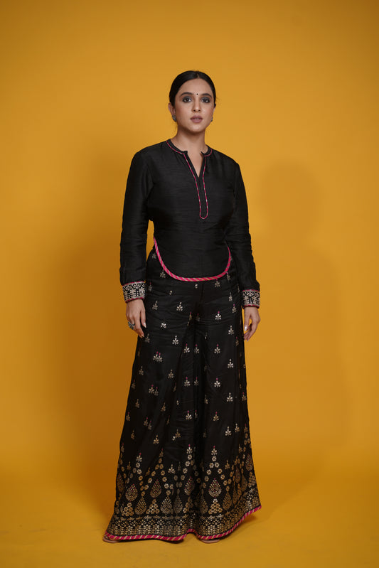 Charisma set (Meenakari pants with apple cut shirt)