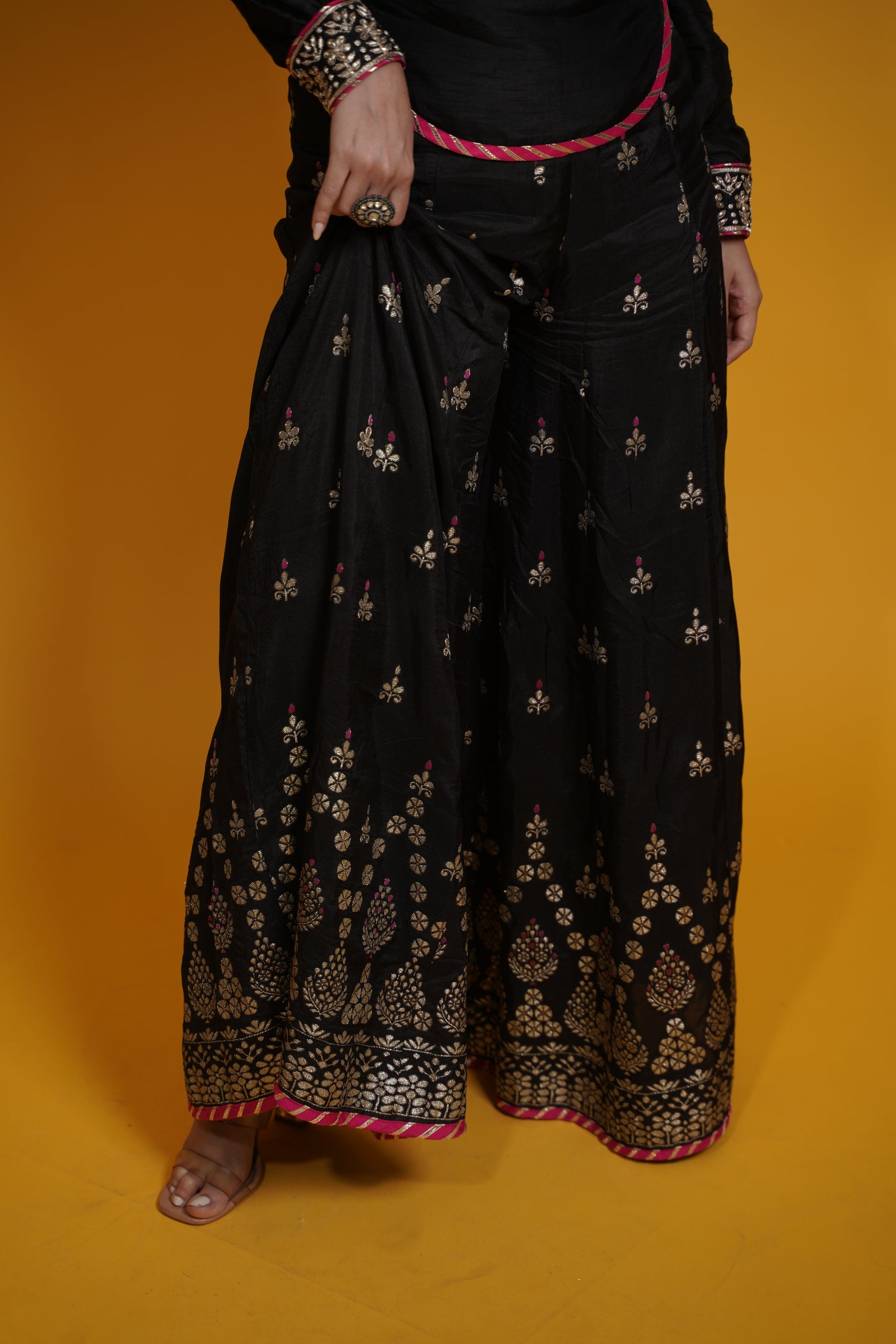 Charisma set (Meenakari pants with apple cut shirt)