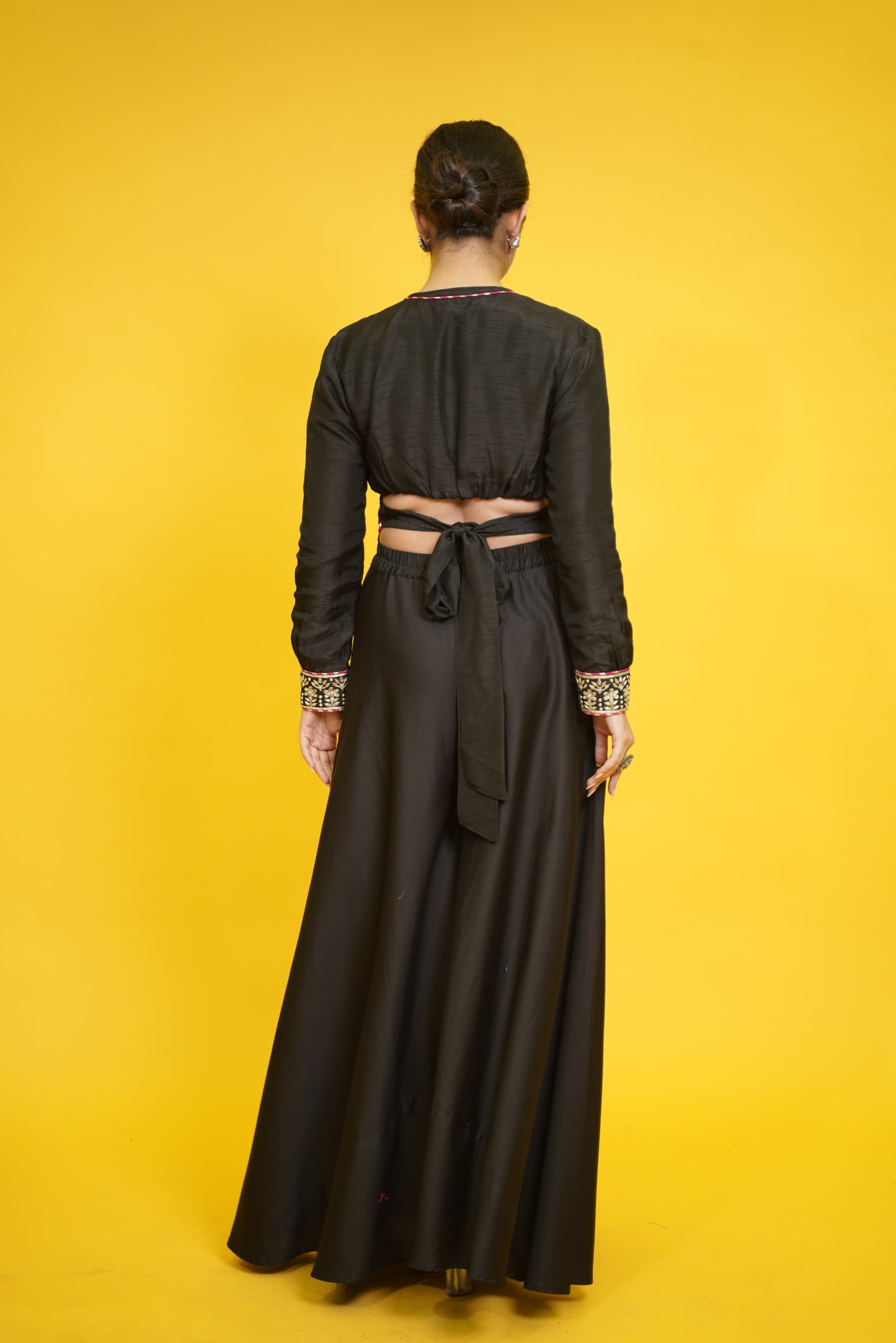 Charisma set (Plain Flaired pants with apple cut shirt)