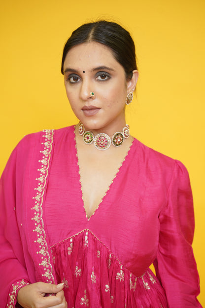 Dilruba peplum sarara set